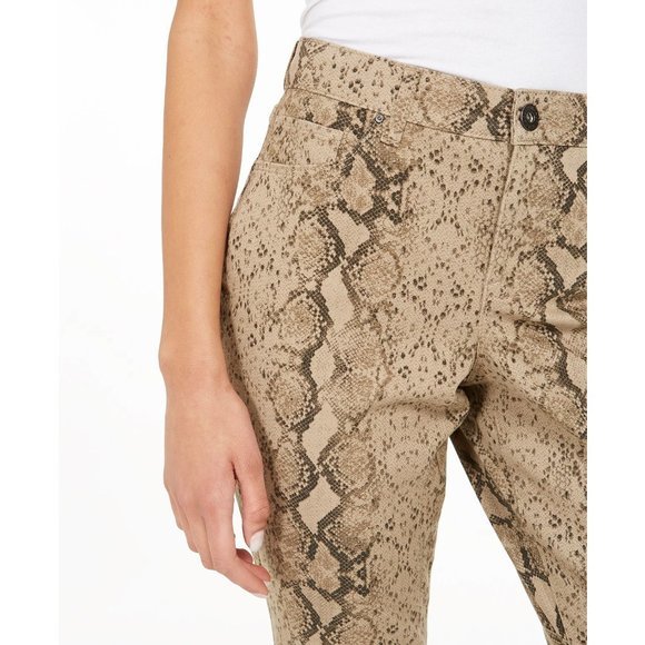 NWT Womens Size 14 Style & Co Beige Curvy Tummy-Control Printed Skinny Jeans - Picture 7 of 7